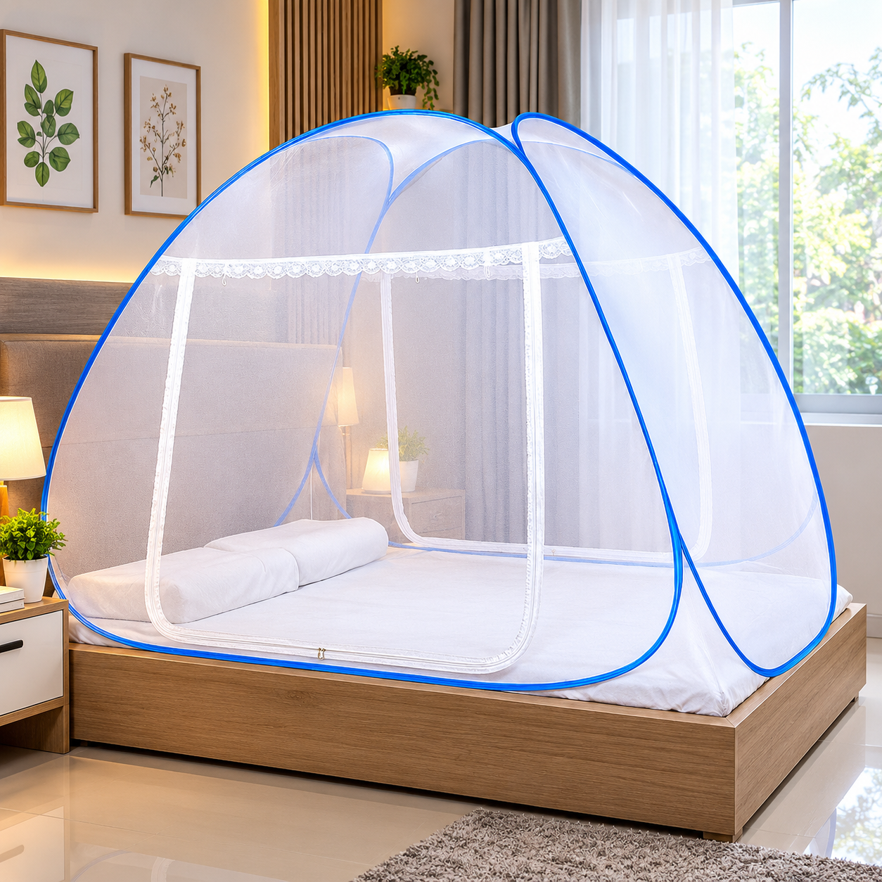 Mosquito net for king size bed white